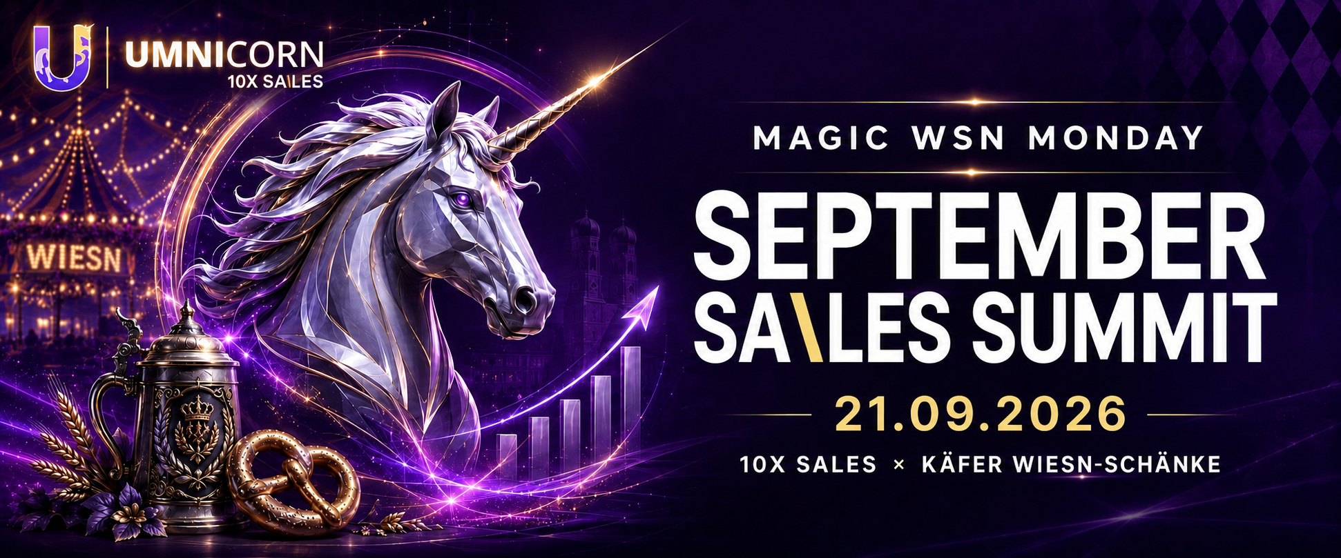 September SA\LES Summit — Magic WSN Monday, 21.09.2026, 10X SALES × Käfer Wiesn-Schänke